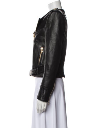Balmain Leather Biker Jacket