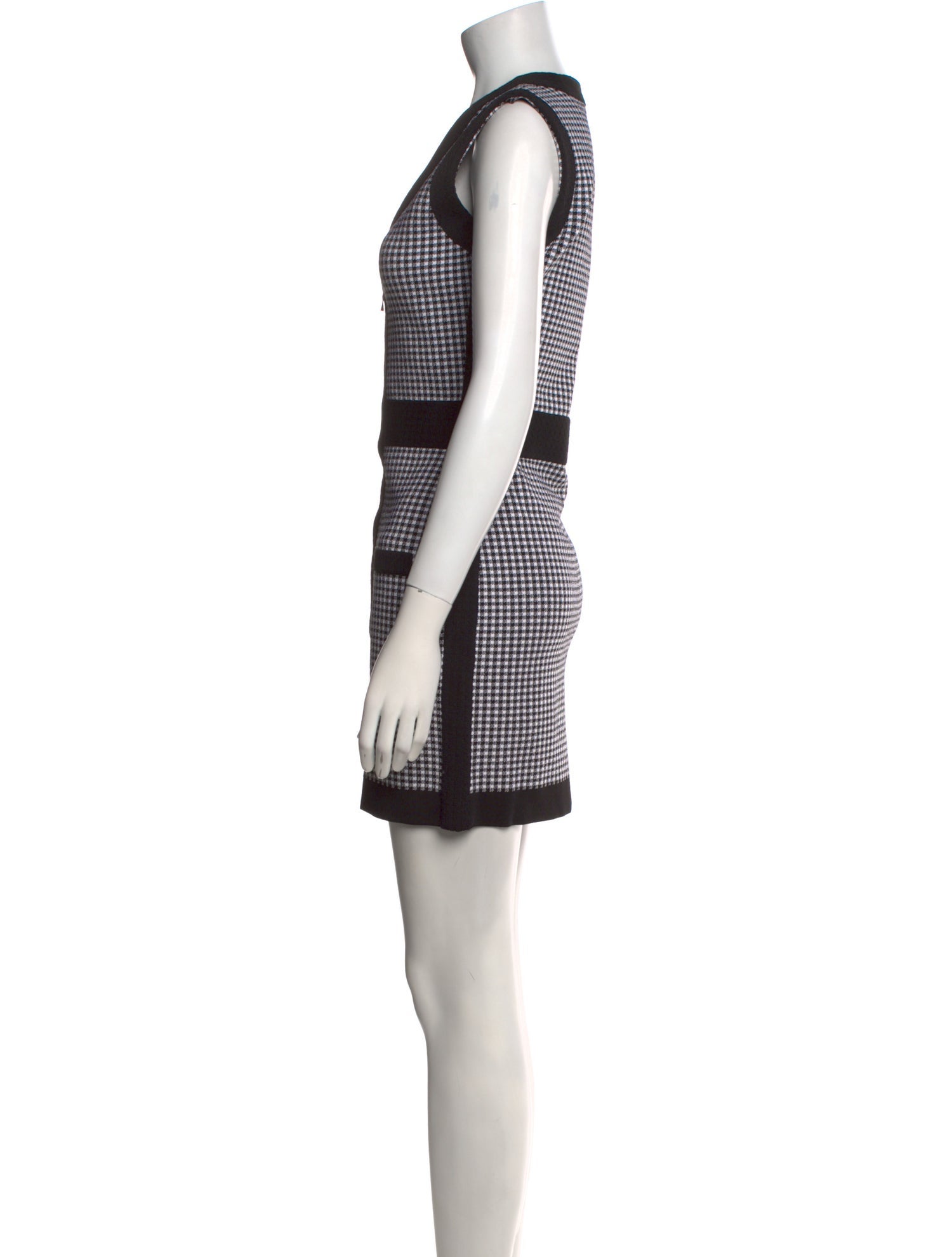 Balmain Plaid Print Mini Dress