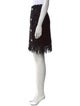Balmain Fringe Trim Accent Knee-Length Skirt