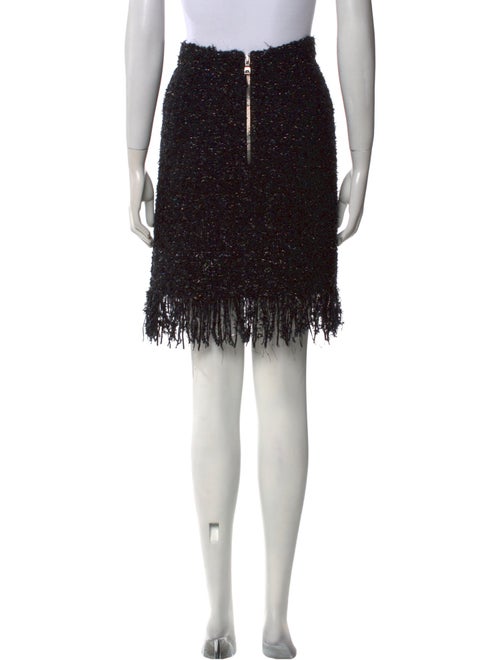 Balmain Fringe Trim Accent Knee-Length Skirt