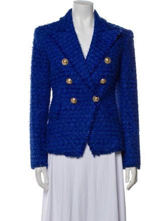 Balmain Tweed Pattern Blazer