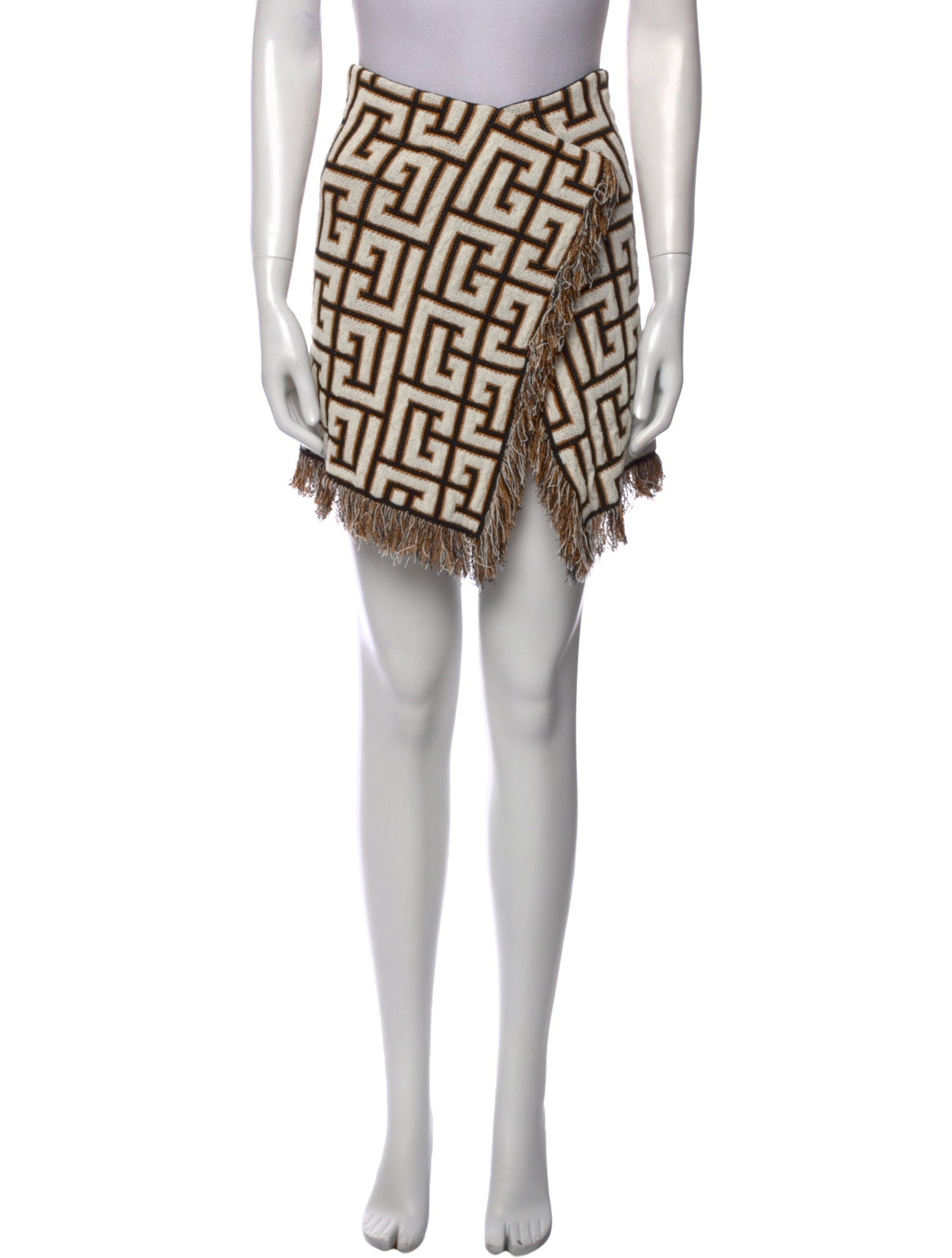 Balmain Printed Knee-Length Skirt w/ Tags