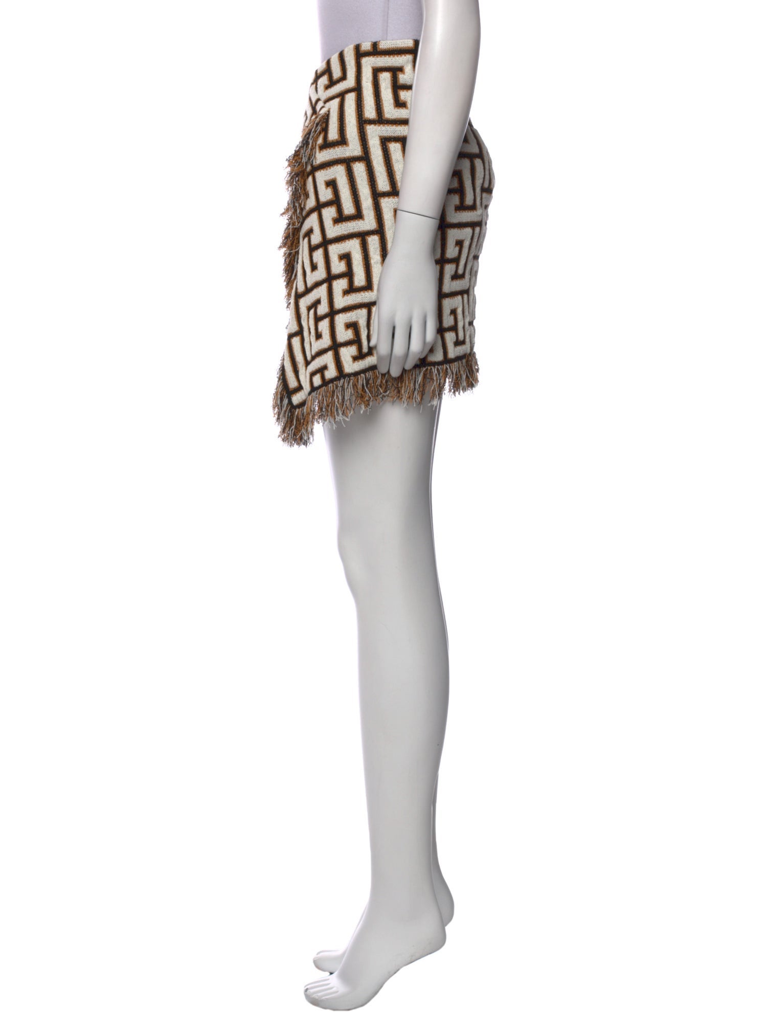 Balmain Printed Knee-Length Skirt w/ Tags