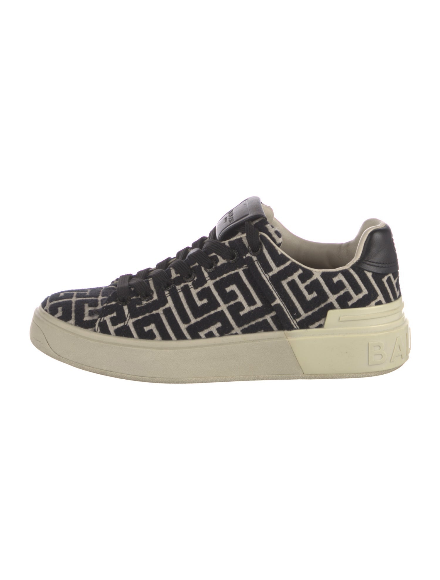 Balmain Canvas Printed Sneakers