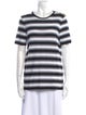 Balmain Striped Crew Neck T-Shirt
