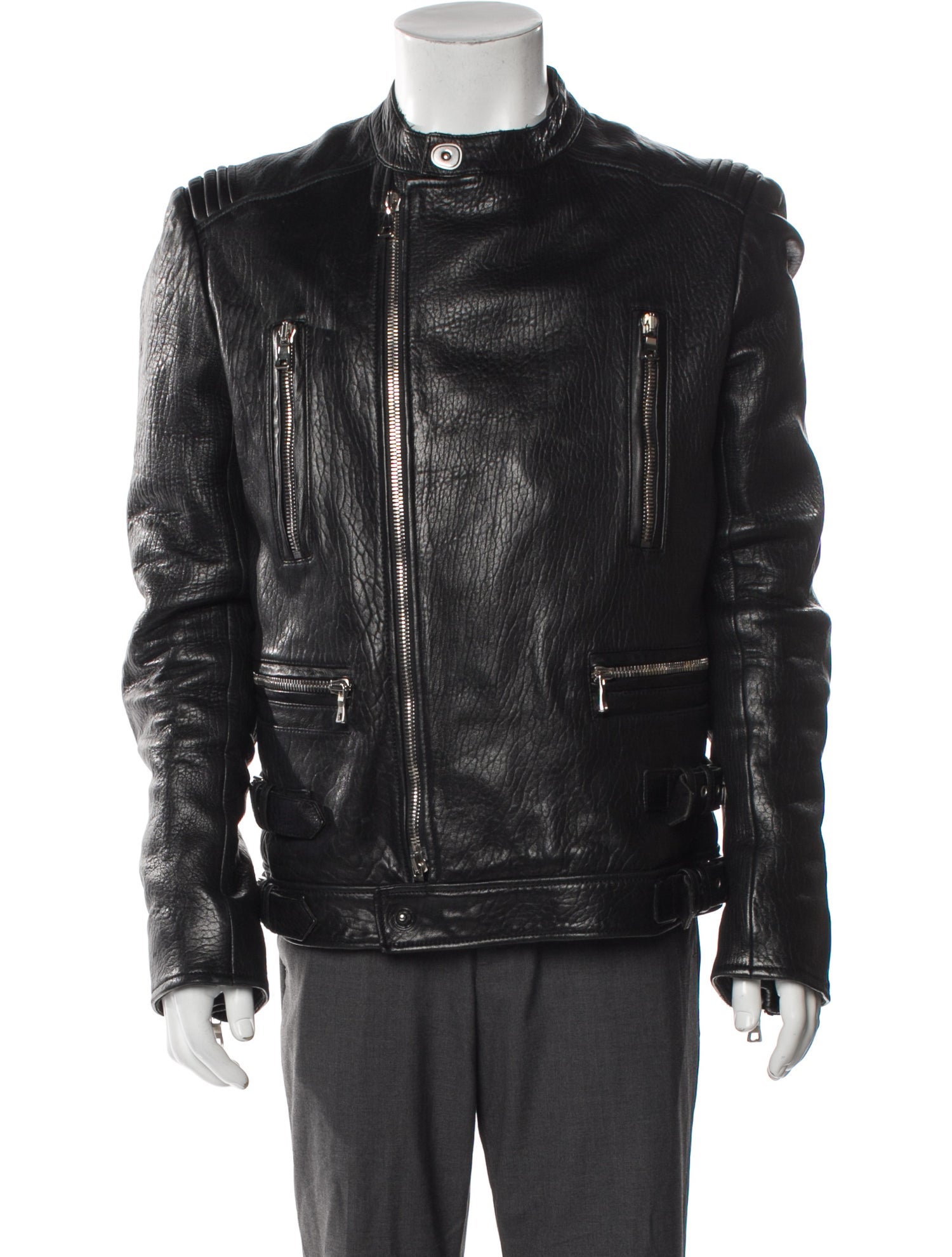 Balmain Lambskin Moto Jacket