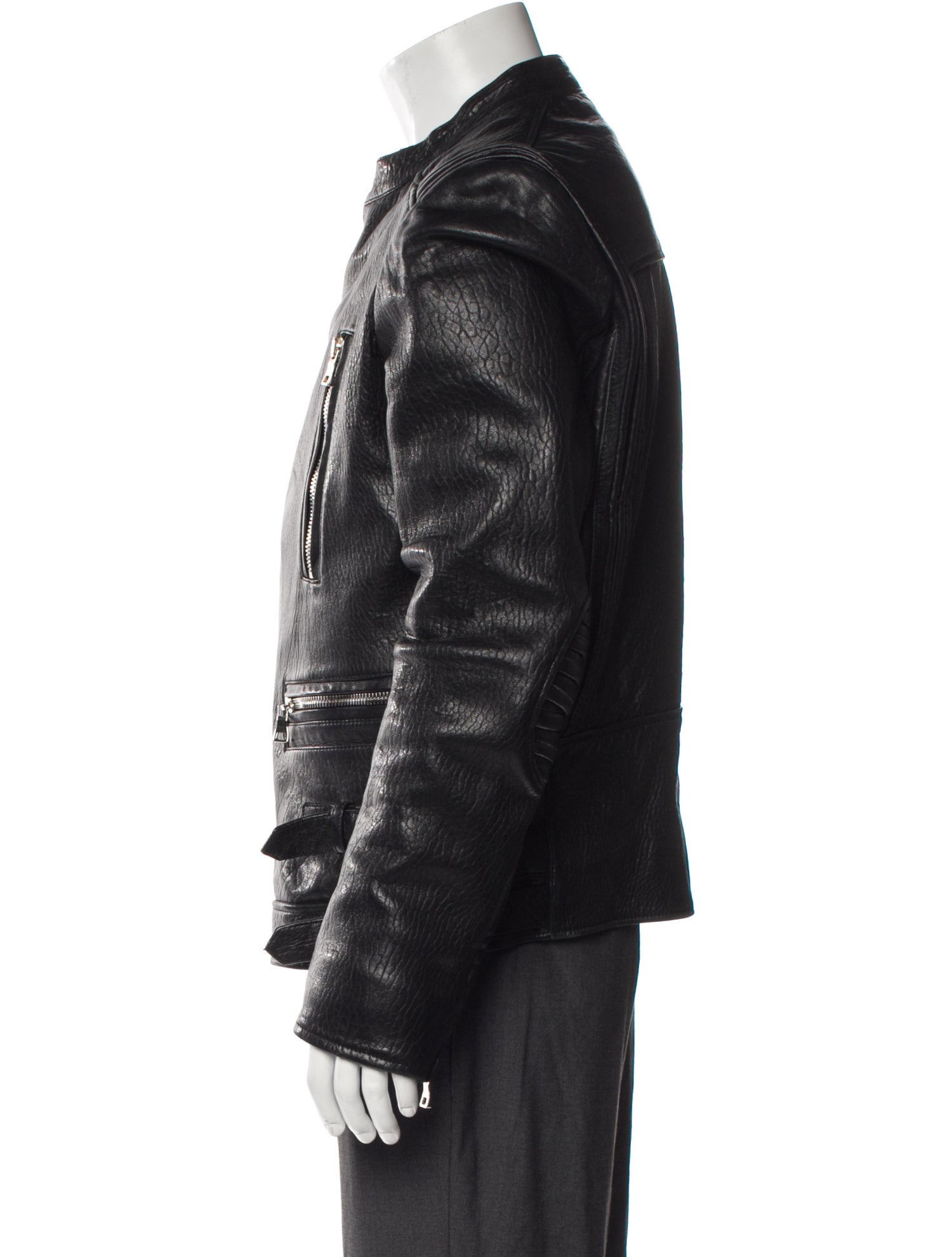 Balmain Lambskin Moto Jacket
