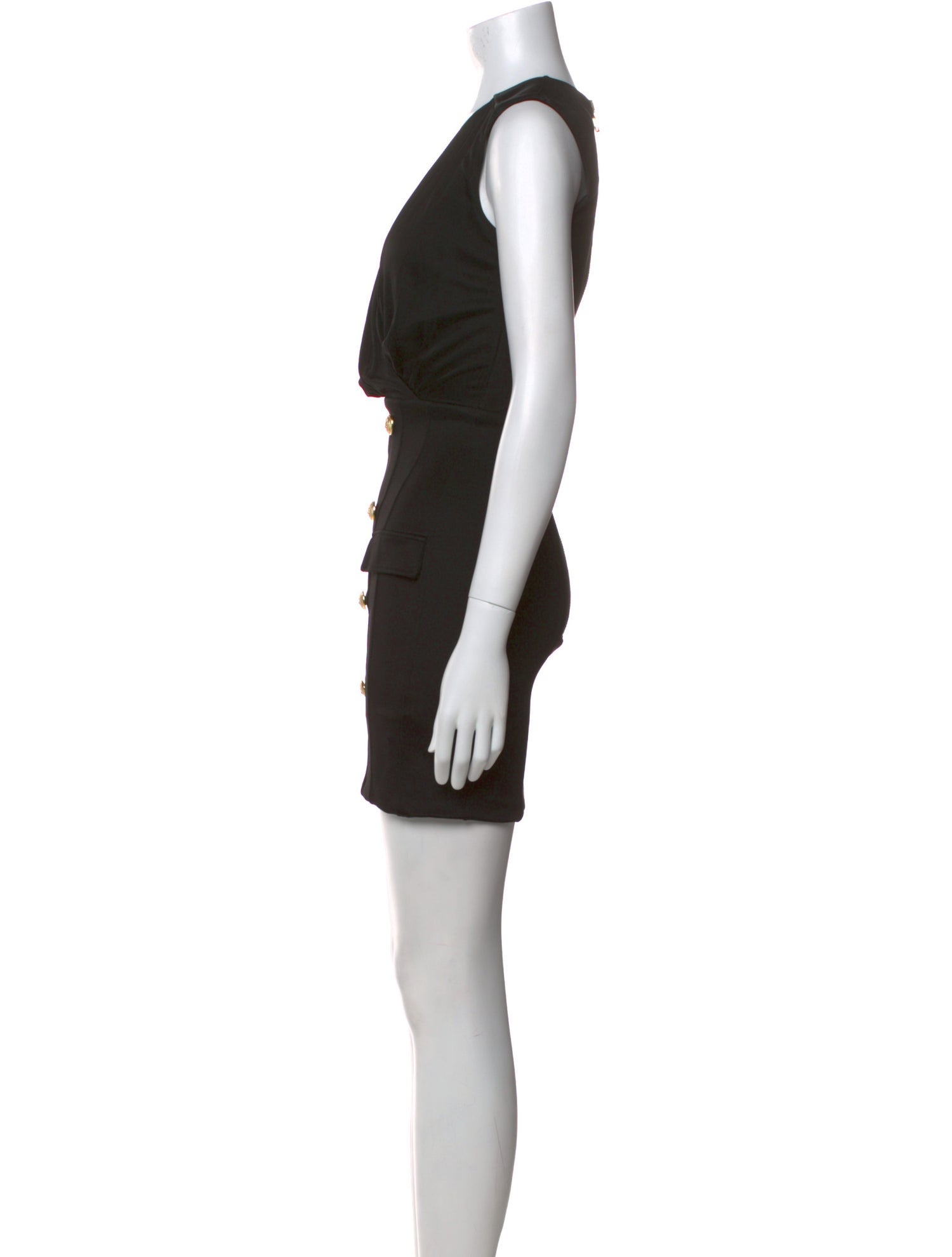 Balmain V-Neck Mini Dress