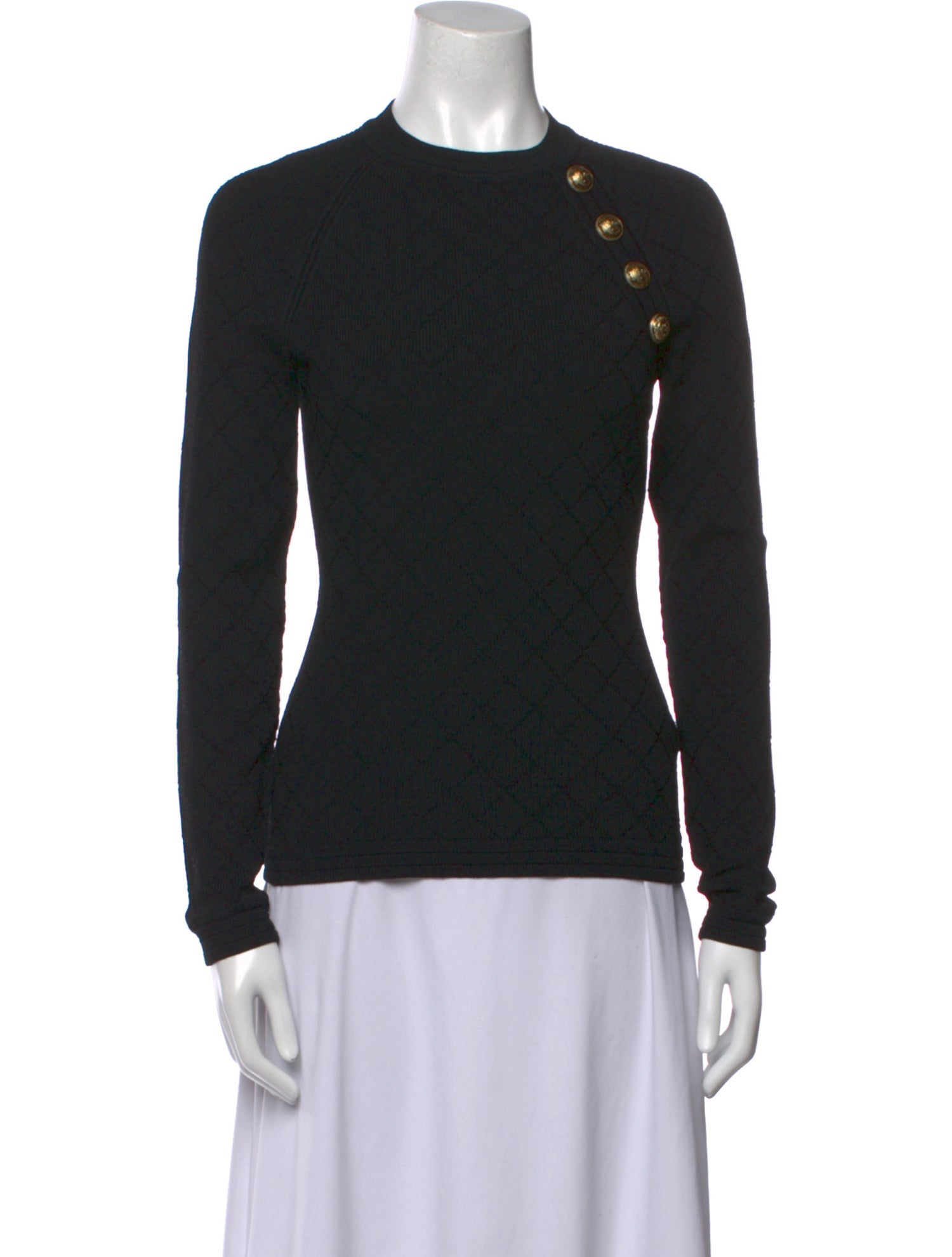 Balmain Crew Neck Long Sleeve Sweatshirt