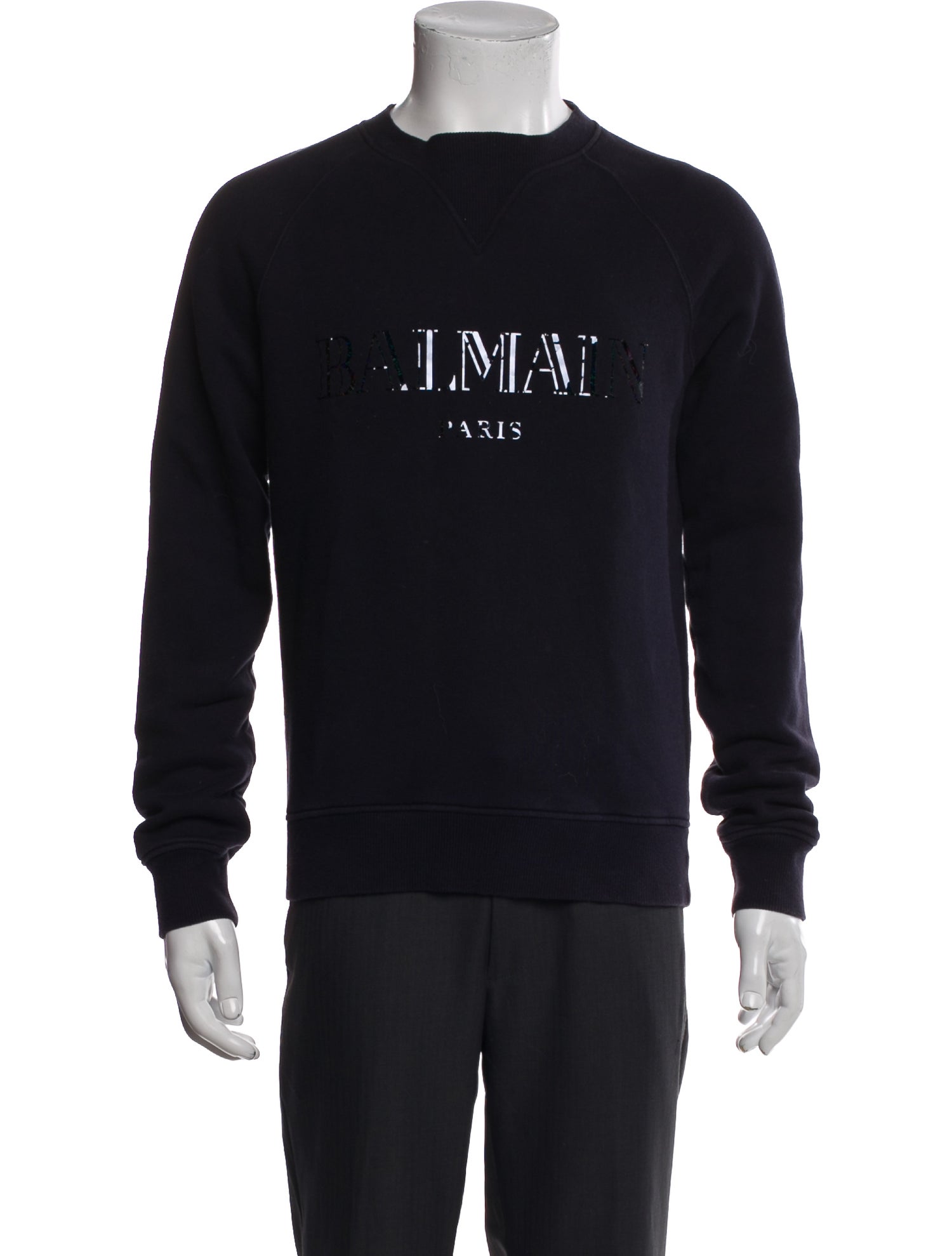 Balmain Graphic Print Crew Neck Sweatshirt