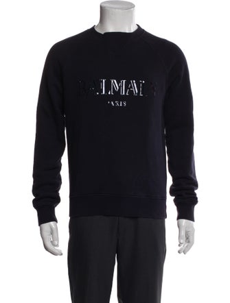Balmain Graphic Print Crew Neck Sweatshirt