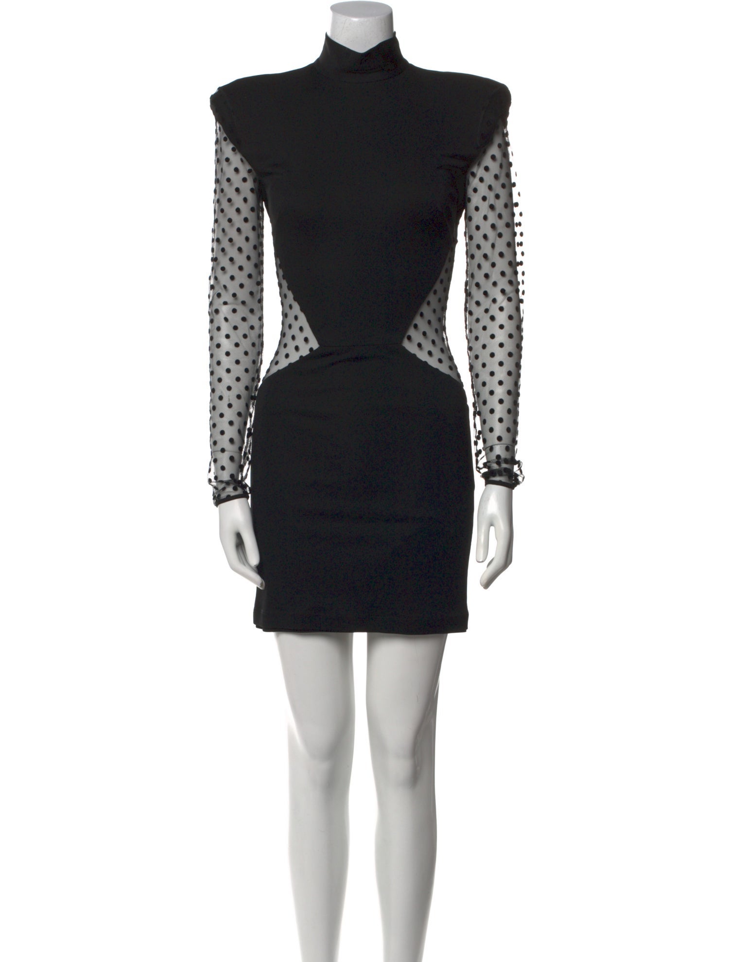 Balmain Mock Neck Mini Dress