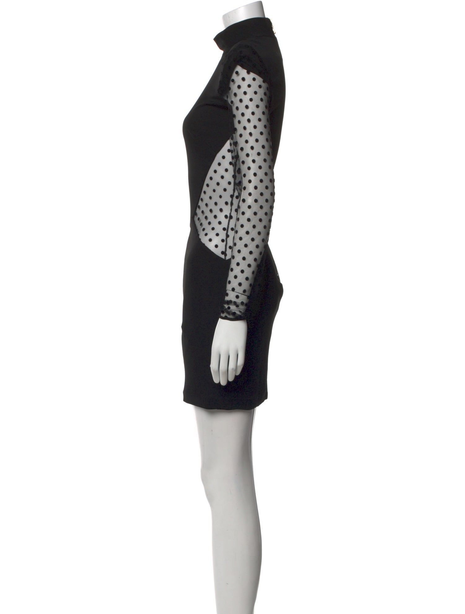 Balmain Mock Neck Mini Dress