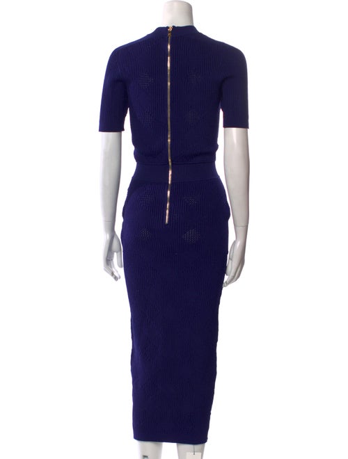 Balmain Square Neckline Long Dress