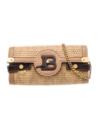 Balmain Raffia Clutch