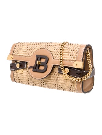 Balmain Raffia Clutch