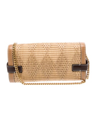 Balmain Raffia Clutch