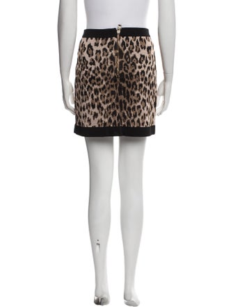 Balmain Animal Print Mini Skirt