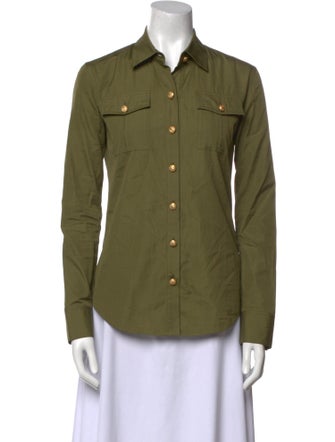 Balmain Long Sleeve Button-Up Top