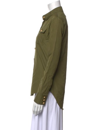 Balmain Long Sleeve Button-Up Top