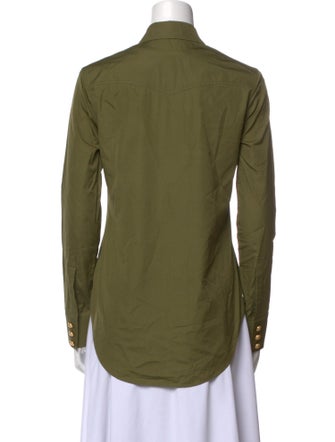 Balmain Long Sleeve Button-Up Top