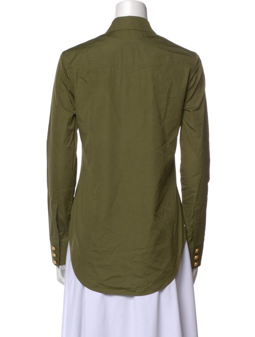 Balmain Long Sleeve Button-Up Top