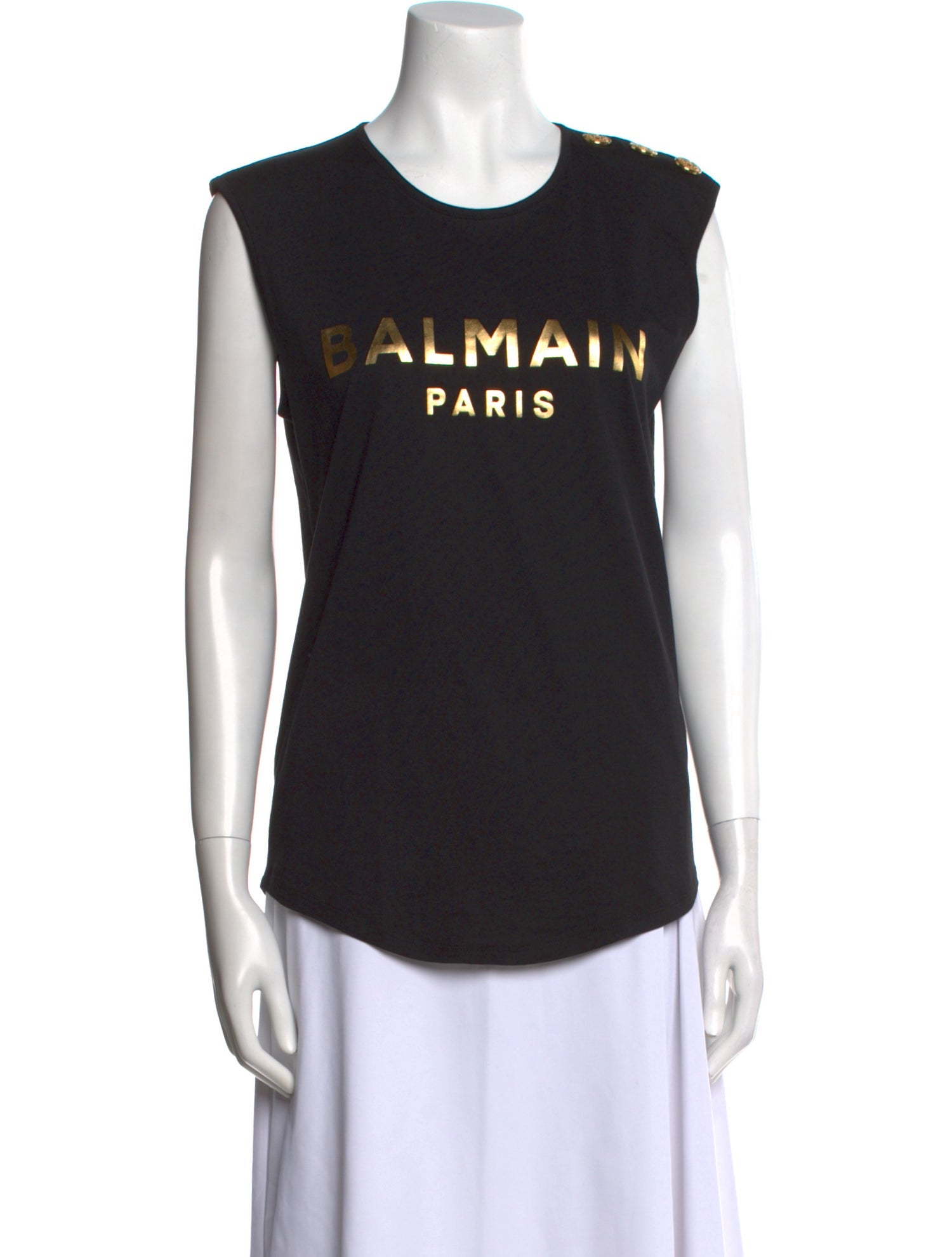 Balmain Graphic Print Crew Neck T-Shirt