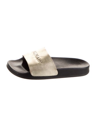 Balmain Rubber Patterned Slides