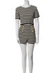 Balmain Velvet Striped Short Set