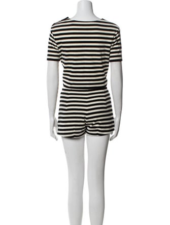 Balmain Velvet Striped Short Set