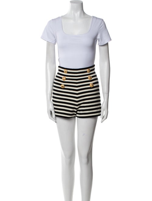 Balmain Velvet Striped Short Set