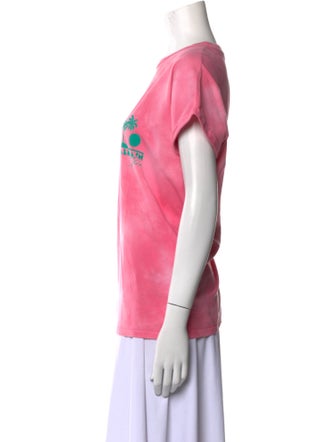 Balmain Tie-Dye Print Crew Neck T-Shirt