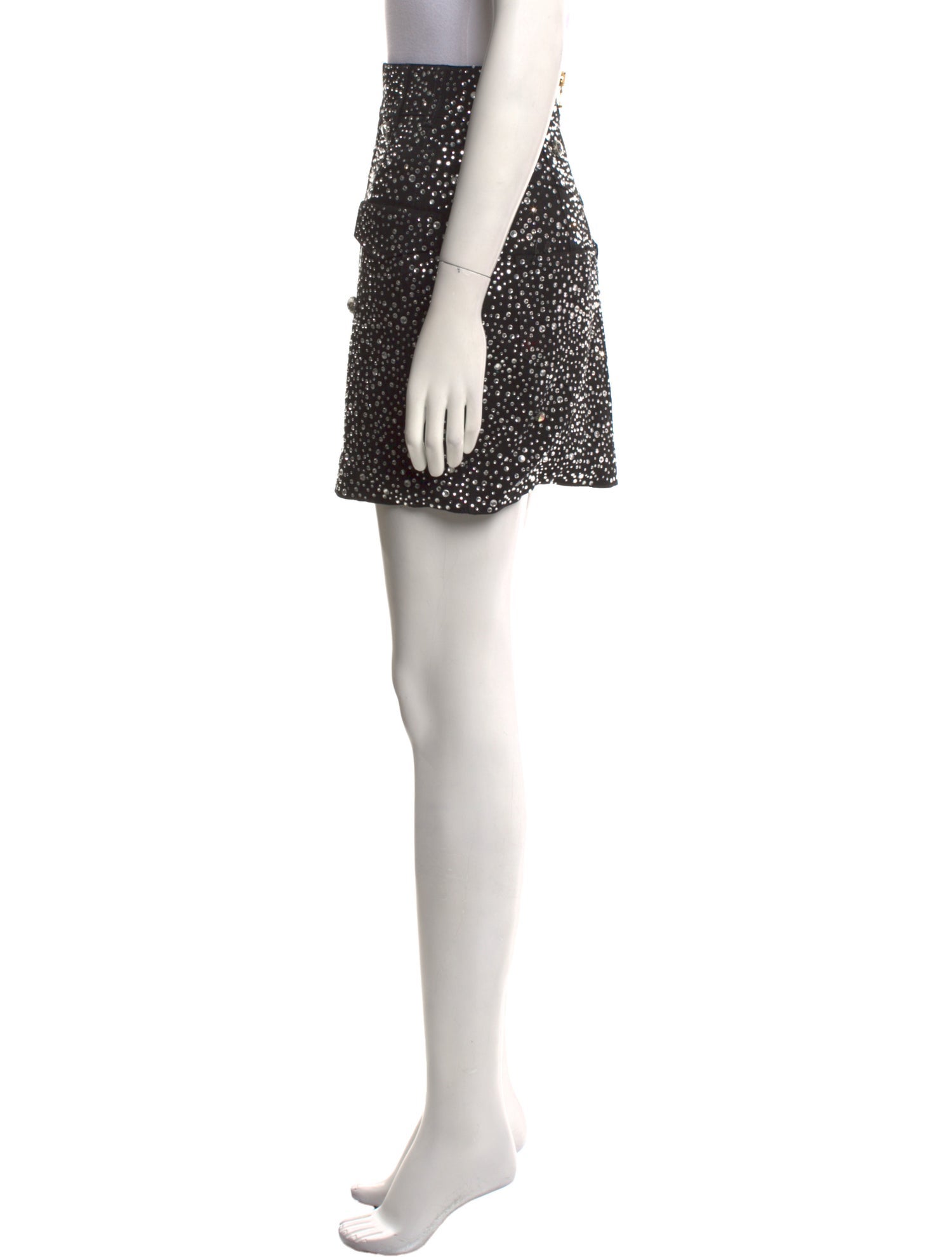 Balmain Crystal Embellishments Mini Skirt w/ Tags
