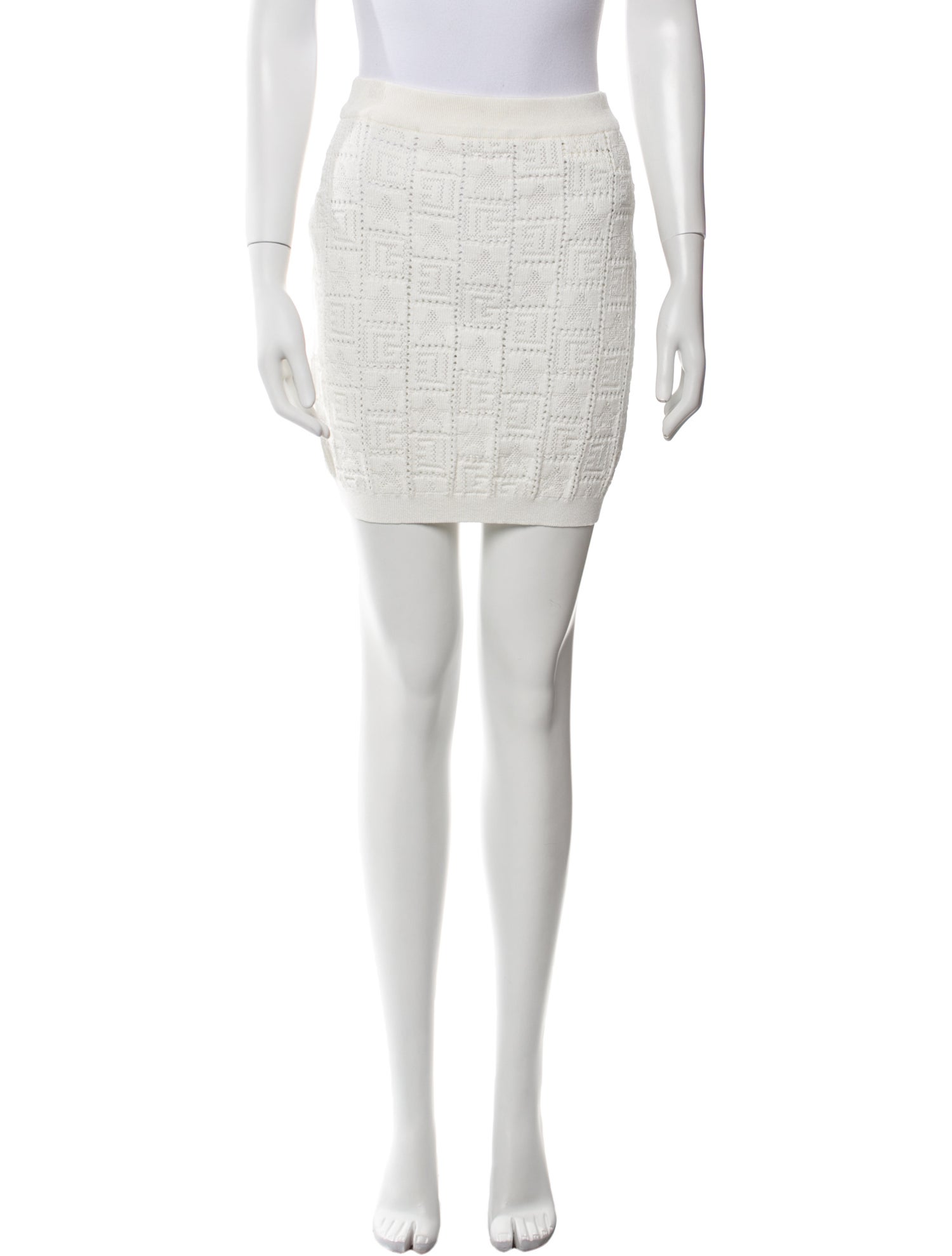 Balmain Patterned Mini Skirt