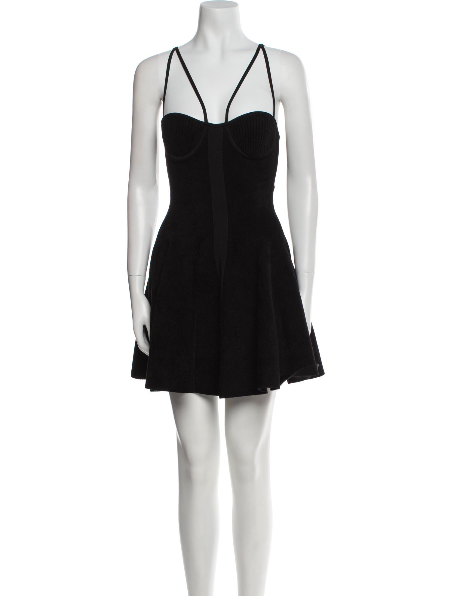 Balmain Square Neckline Mini Dress