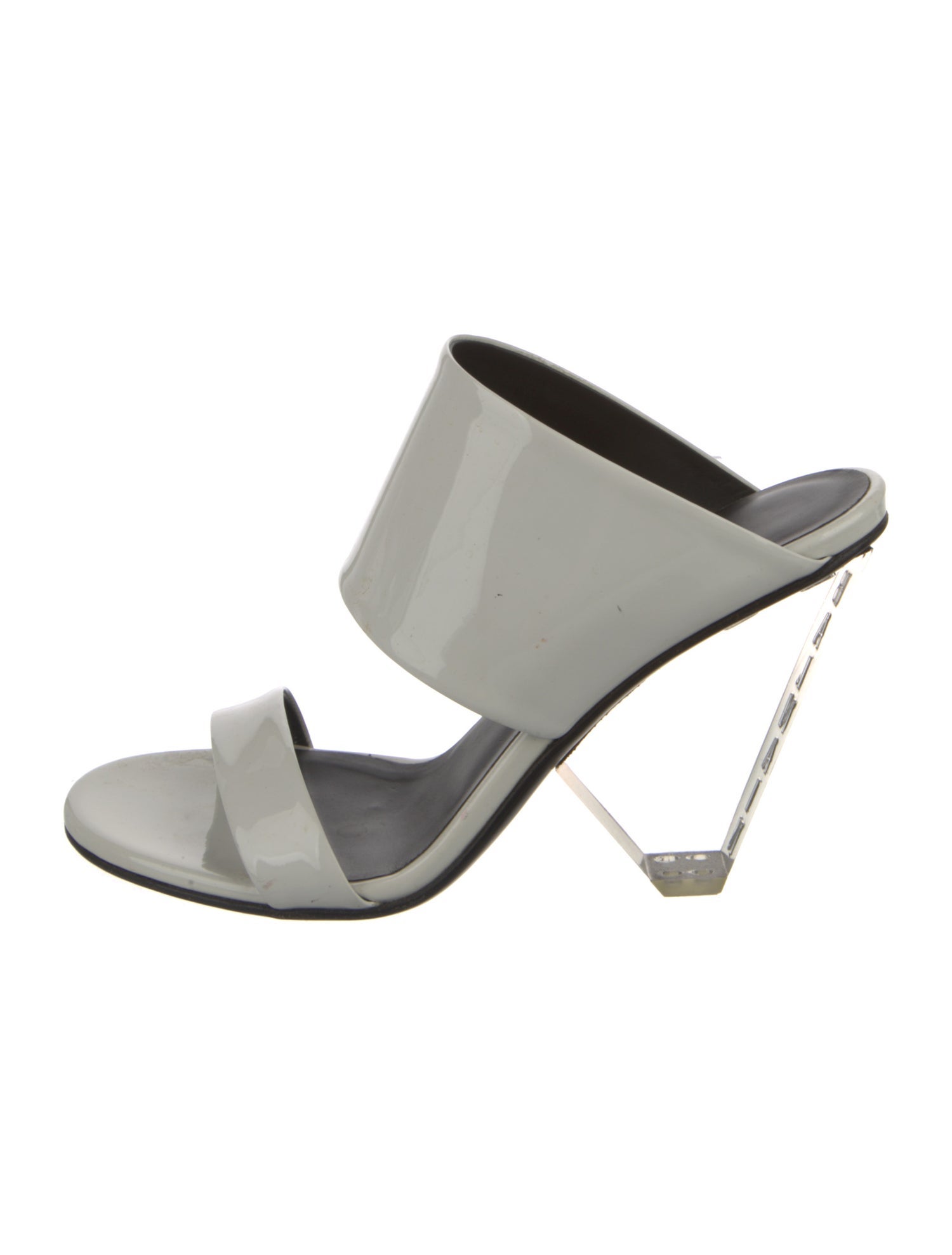 Balmain Patent Leather Slides