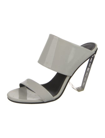 Balmain Patent Leather Slides