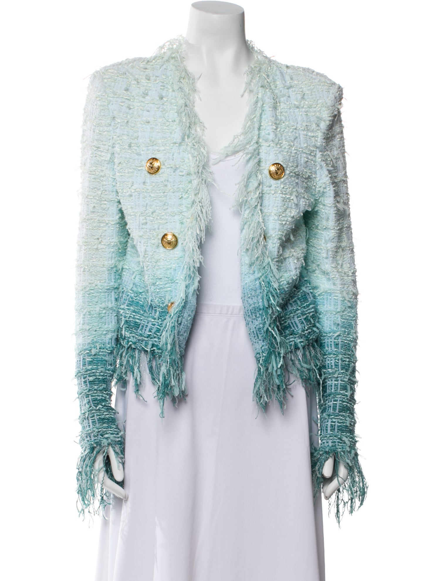 Balmain Tweed Tweed Pattern Jacket