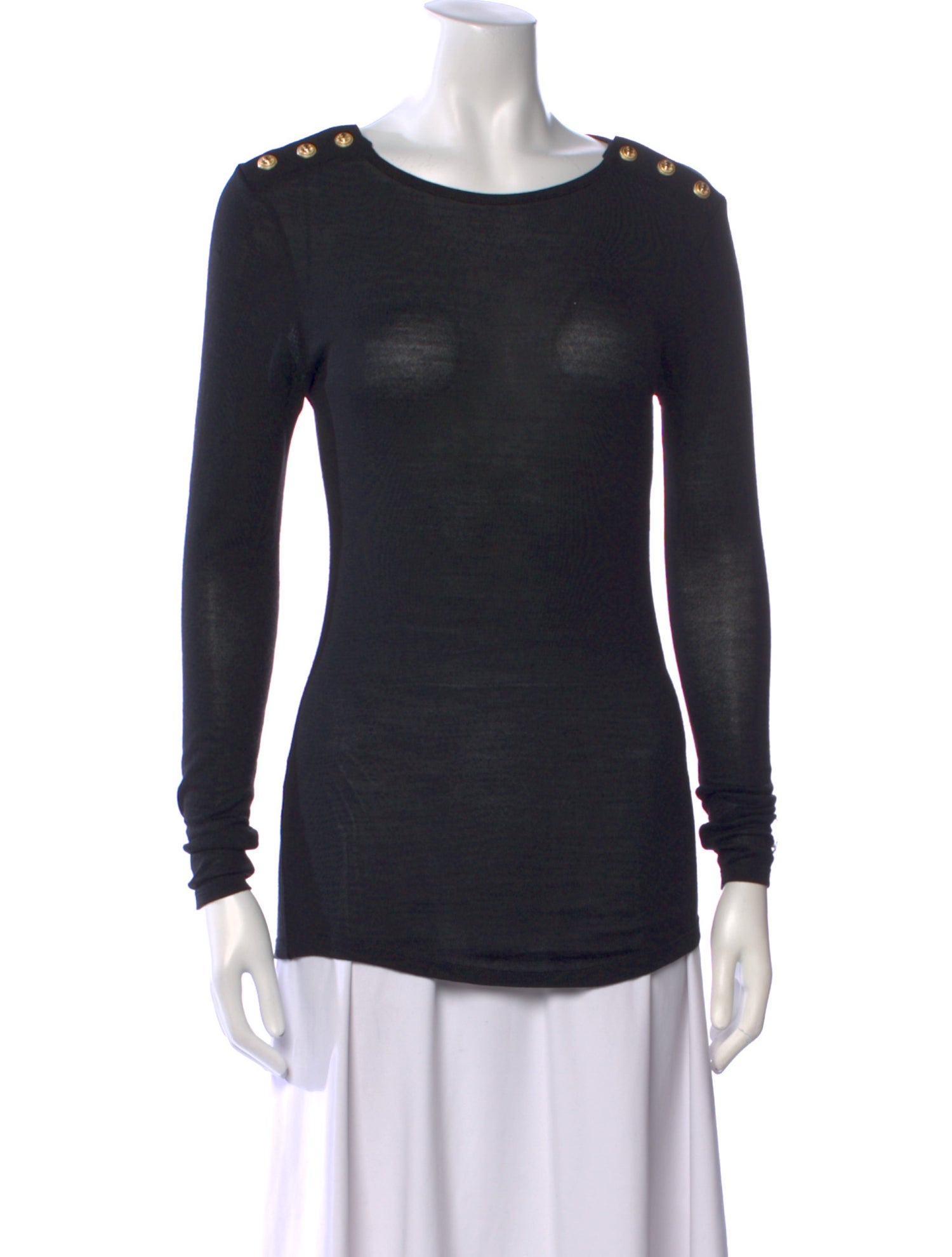 Balmain Wool Scoop Neck Sweater