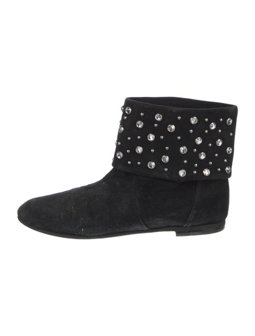 Giuseppe Zanotti x Balmain Suede Crystal Embellishments Boots