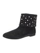 Giuseppe Zanotti x Balmain Suede Crystal Embellishments Boots