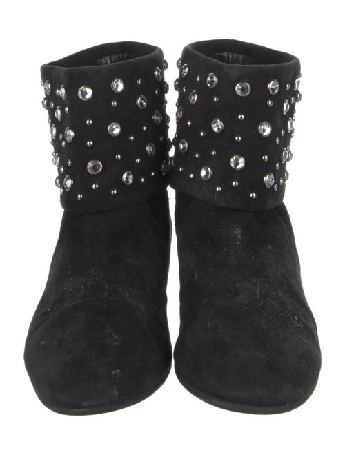 Giuseppe Zanotti x Balmain Suede Crystal Embellishments Boots