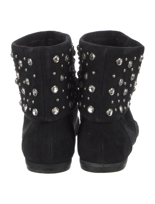 Giuseppe Zanotti x Balmain Suede Crystal Embellishments Boots