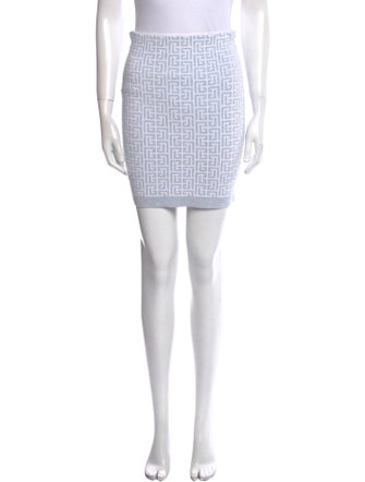 Balmain Printed Mini Skirt