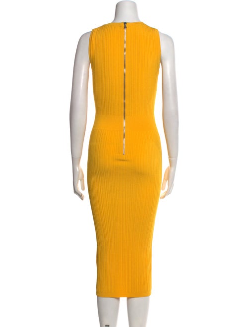 Balmain Scoop Neck Midi Length Dress
