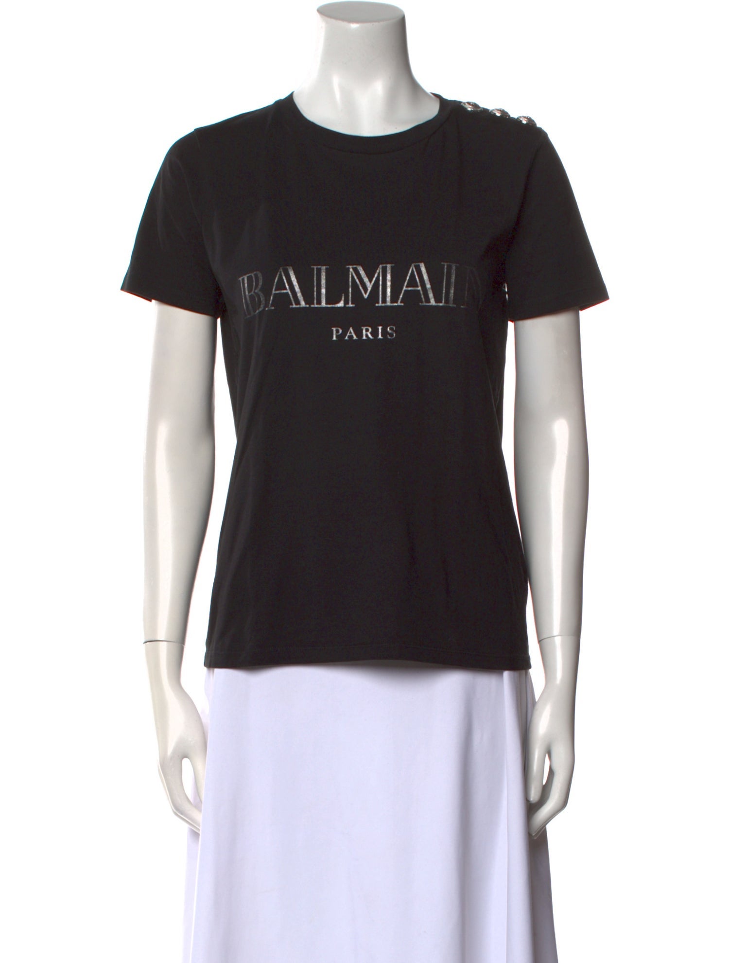 Balmain Graphic Print Crew Neck T-Shirt