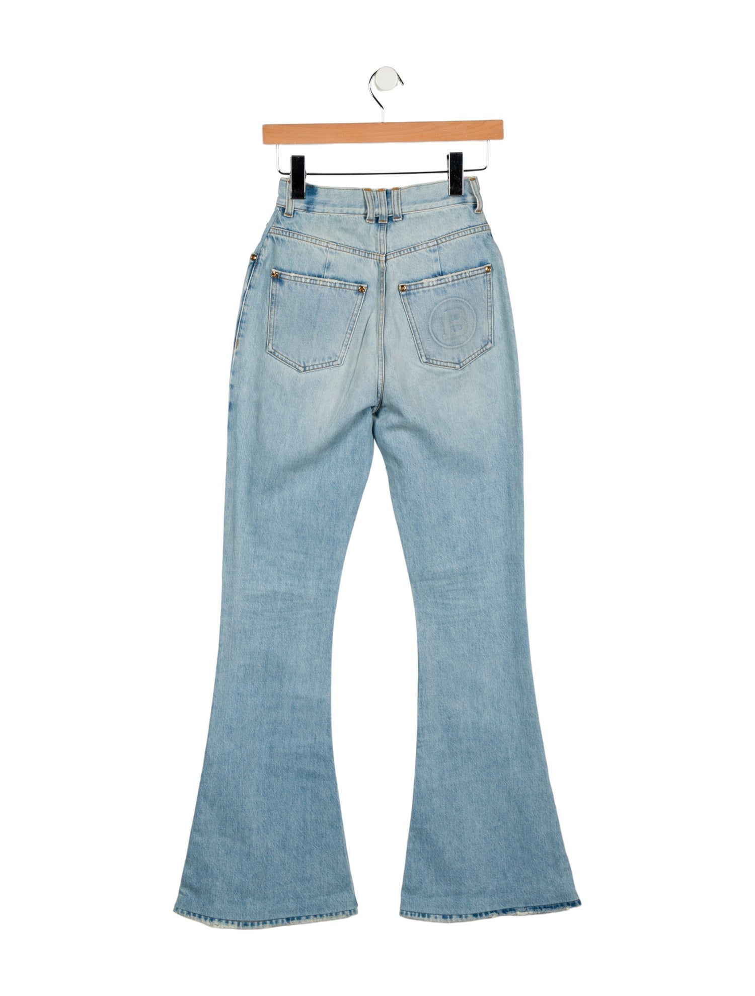 Balmain High-Rise Wide Leg Jeans