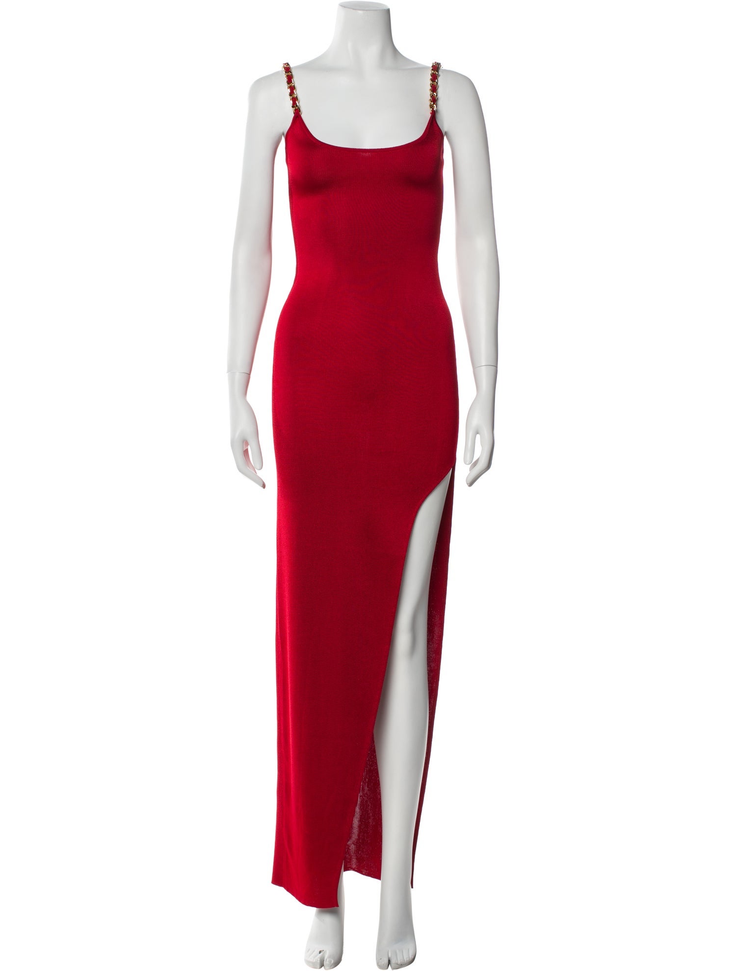 Balmain Scoop Neck Long Dress