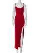 Balmain Scoop Neck Long Dress