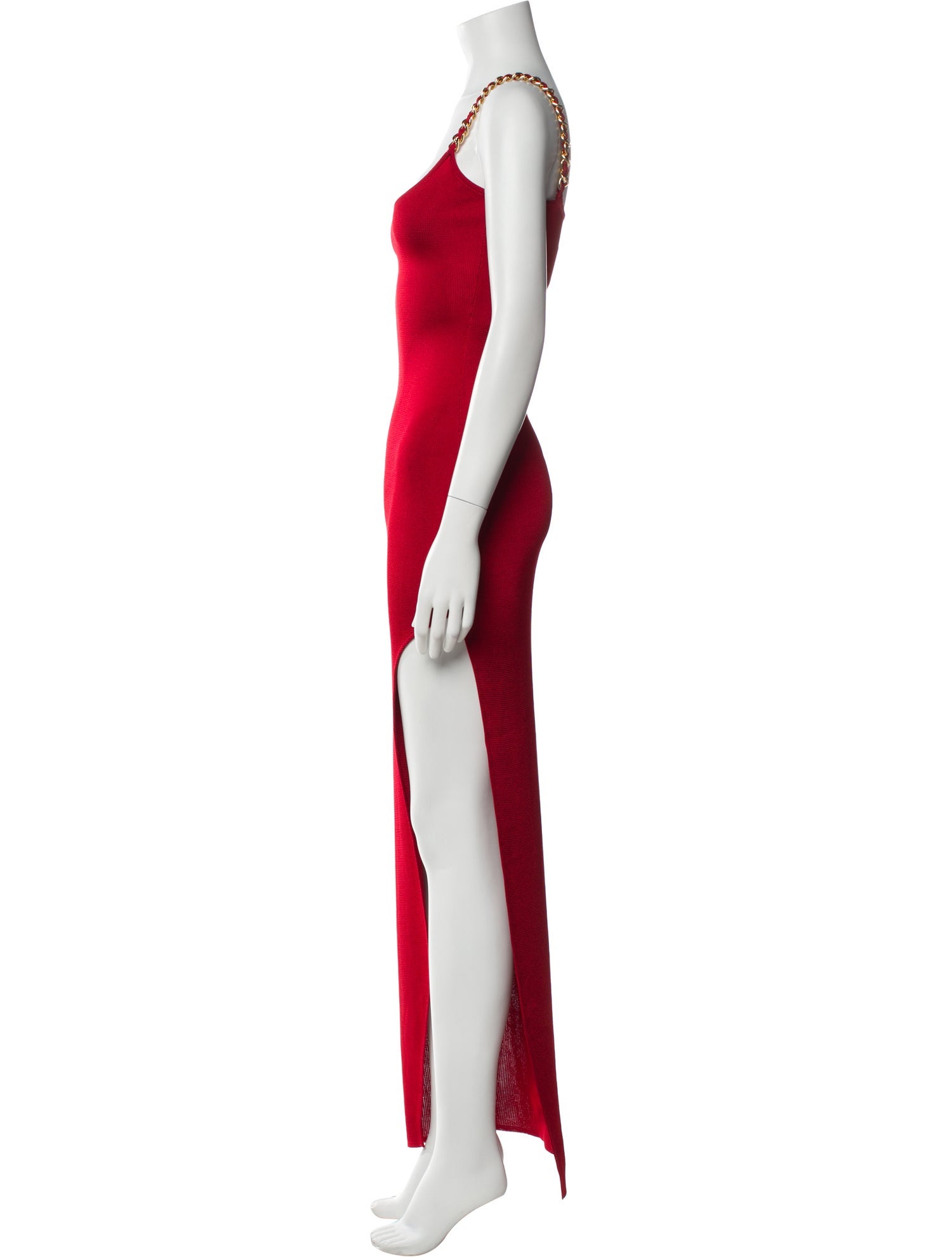 Balmain Scoop Neck Long Dress